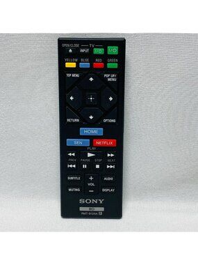 Sony RMT-B126A Blu-Ray Remote Control With Netflix & SEN Buttons Black
